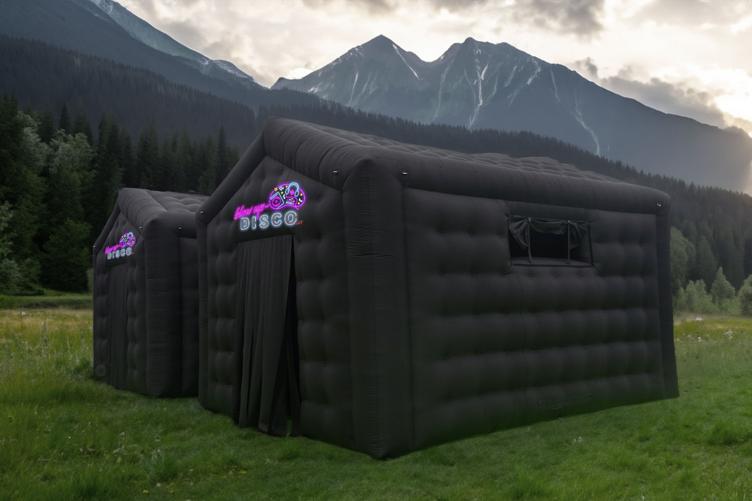 TWO DISCOS_MOUNTAINS Das portable Party-Zelt 20. (Basismodell)